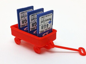 red wagon possible sd card holder learning 3d print model - Mito3D