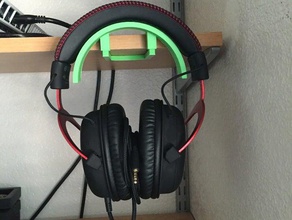 shelf headphone holder organization headphones hanger organizer stand 3d print model - Mito3D
