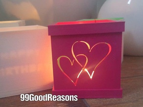 candle light 99goodreasons visible decor birthday holder design gift happy personalized tealight valentine valentines day 3d print model - Mito3D