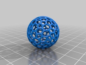 sphere voronoi pattern math topology 3d print model - Mito3D