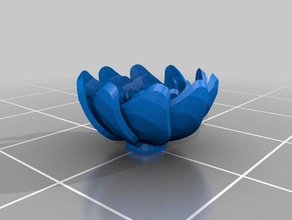 my customized lotus-like flower math art 3d print model - Mito3D