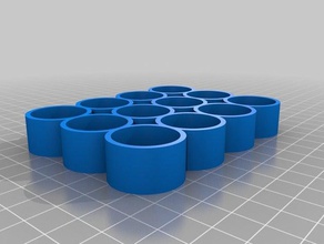 customized parametric bottle tray small e-liquid bottles organization 3d print model - Mito3D