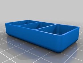 triple trayscrew box case organization customized 3d print model - Mito3D