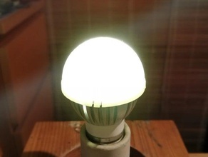 simples difusor de 50 mm do ponto diodo emissor decoração cúpula lâmpada luz iluminação spotlight 3d print model - Mito3D