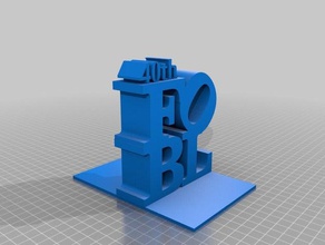 40th fobl bookend 3d printing 3d print model - Mito3D