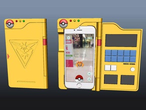 pokemon go iphone6 pokedex team case mobile iphone6s teaminstinct teammystic teamvalor 3d print model - Mito3D