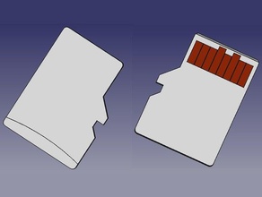 micro-sd-Speicherkarte Modell Möbel erstellt von freecad micro-sd-Karte 3d print model - Mito3D