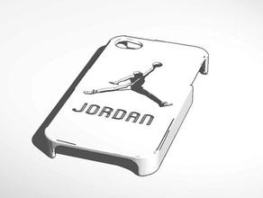 jordan caso di iphone 4 mobile 3d print model - Mito3D
