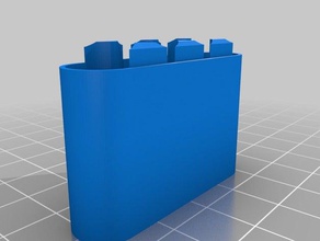 caixa de bateria 4x1 aaa botton recipientes personalizado 3d print model - Mito3D