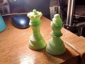 staunton-ish jogo de xadrez 3d print model - Mito3D