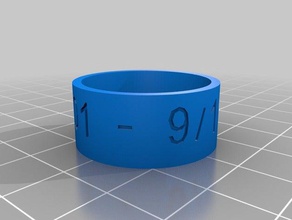 woggle 911 15th anniversary rings customized 3d print model - Mito3D