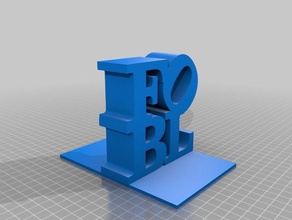 fobl bookend 3d printing 3d print model - Mito3D
