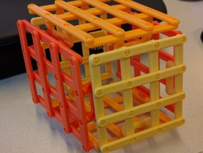 folding fidget cube mechanical toys desk-toy flexibile tesseract 3d print model - Mito3D