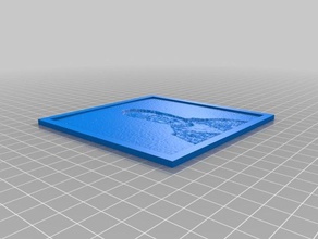 lithopane wad 2d sanat özelleştirilmiş 3d print model - Mito3D