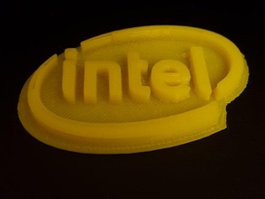 intel logo 3d printing 3d print model - Mito3D