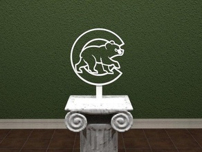 cubs logo signs logos 3d 3dpicks animal awesomea base ball baseball bear cool cubbies easy print emblem free great team insignia sports stand standing 3d print model - Mito3D