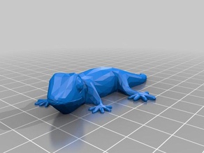 low poly gecko art animal de la balle cool creative créature facile imprimez en toute simplicité gcko vert lézard sculpture statue bijou 3d print model - Mito3D