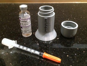 insulin bottle holder containers 3d print model - Mito3D
