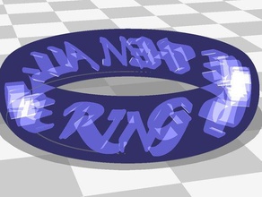 der eine ring Ringe Inschrift tolkien 3d print model - Mito3D