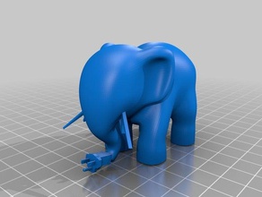 elettrico elefante sculture 3d print model - Mito3D