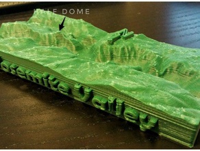 yosemite valley topography models 3d print model - Mito3D