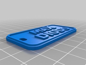 max diodo portachiavi i personalizzato 3d print model - Mito3D