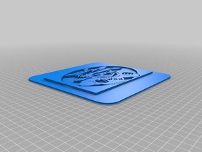 wichita state shocker square thick plate 3d printing 3d print model - Mito3D