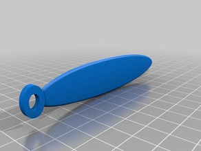 surfboard keychain other 3d print model - Mito3D