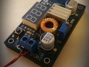 case 5a adjustable power dc-dc step-down charge module led driver voltmeter electronics 3d print model - Mito3D