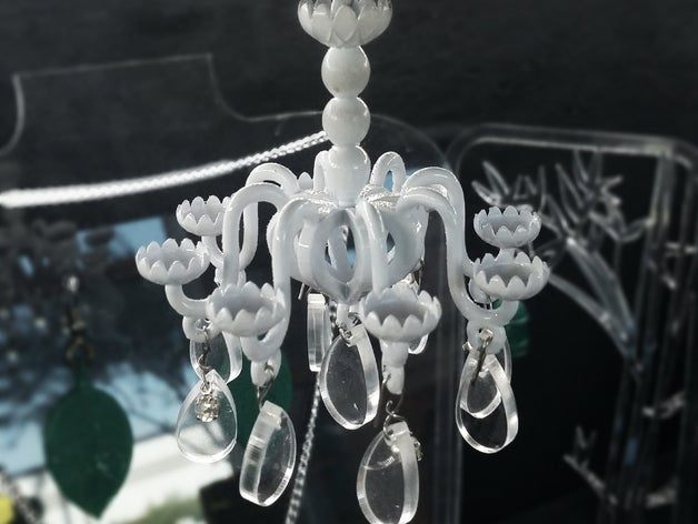 miniature chandelier sculptures 3D print model - Mito3D