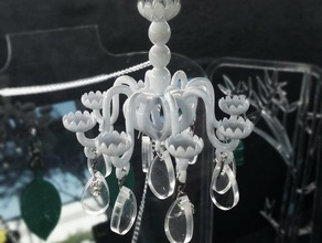miniature chandelier sculptures 3d print model - Mito3D