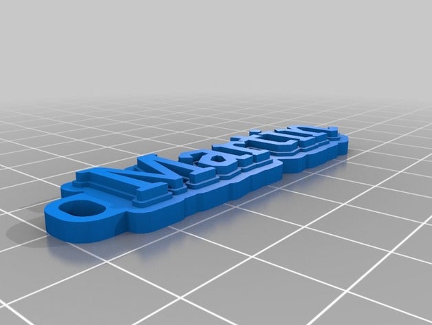 minha personalizado de várias linhas tag chaveiro martin chaveiros 3D print model - Mito3D