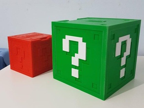 mario blok para banka xl soru etkileşimli sanat 8-bit 8bit kutusu çift ekstruzyon nintendo 3d print model - Mito3D