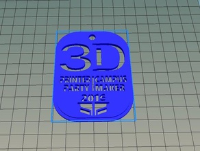 Stampante 3d a parte hueco portachiavi 3d print model - Mito3D