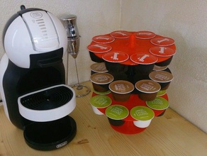 porta cialde piani dolce gusto krups nescafé capsule de café cuisine à manger caffe le titulaire rack 3d print model - Mito3D