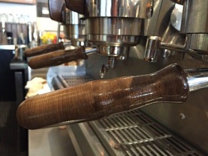 marzocco portafilter handle kitchen dining coffee espresso synesso wood 3d print model - Mito3D