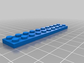 2x10 lego plaka oyuncak oyun aksesuarlar özelleştirilmiş 3d print model - Mito3D