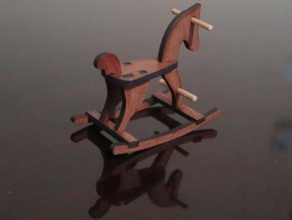 rocking horse - Spielzeug Spiele lasercut laser-cut 3d print model - Mito3D