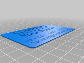 özelleştirilmiş kartvizit yapımcısı benim ofis 3d print model - Mito3D