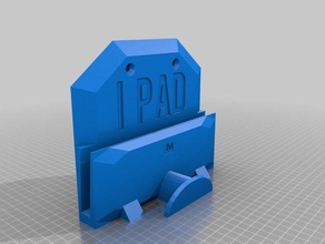 ipad der wand mit brillenhalter 3d impresión 3d print model - Mito3D