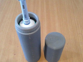 oral-b vitality travel case bathroom accessories oralb pla toothbrush 3d print model - Mito3D