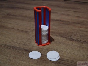 almohadillas de algodón contenedor los contenedores dispensador titular el maquillaje soporte paja 3d print model - Mito3D