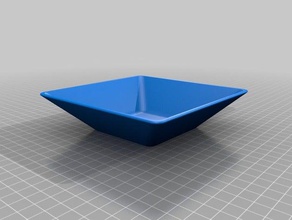square bowl containers 3d print model - Mito3D