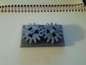 working moving gears learning 3d print model - Mito3D