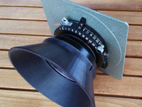 nikkor 210mm f56 parasol de la cámara 4x5 5x7 gran formato nikon fotografía 3d print model - Mito3D