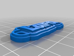 özelleştirilmiş çok satırlı etiket Anahtarlık lara benim 3d print model - Mito3D