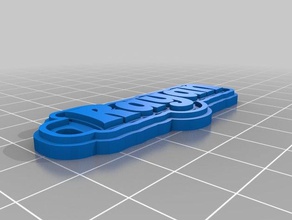 my customized multiline tag keychain rayan keychains 3d print model - Mito3D