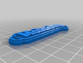 my customized multiline tag keychain malachy keychains 3d print model - Mito3D
