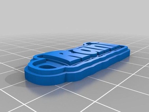 mi personalizados multilínea tag llavero de la rani llaveros 3d print model - Mito3D