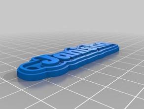 my customized multiline tag keychain janisha keychains 3d print model - Mito3D